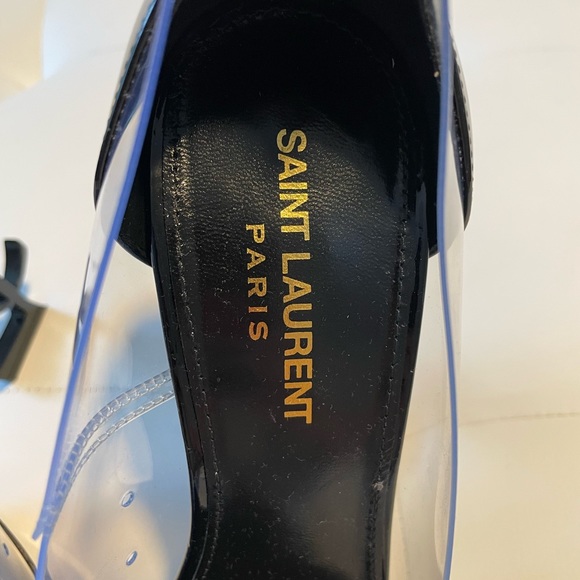 Sold Yves Saint Laurent Opyum Pointed Toe Logo Heel Pumps - Picture 6 of 10